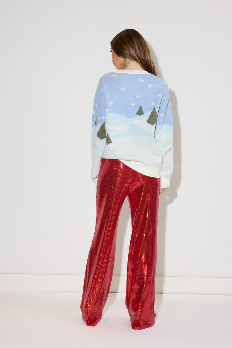 Oversized Ski Print Sweater | Forever 21 Women