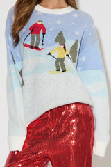 Oversized Ski Print Sweater | Forever 21 Women