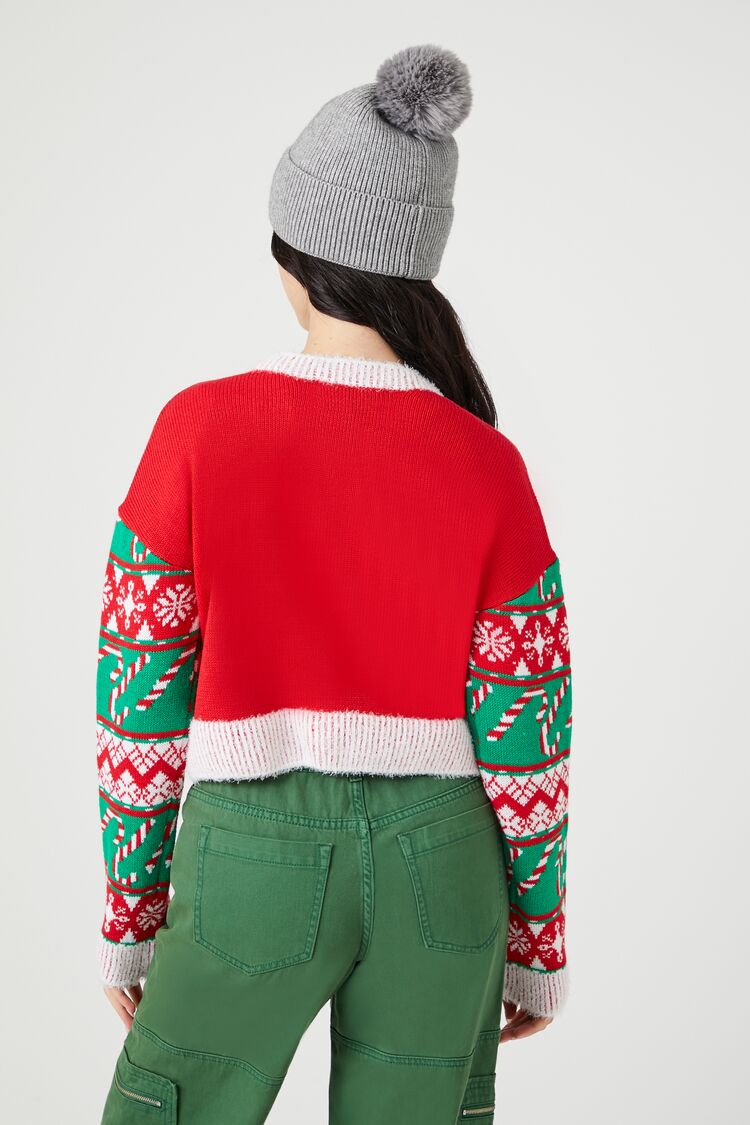 Skiing Santa Cardigan Sweater | Forever 21 Women
