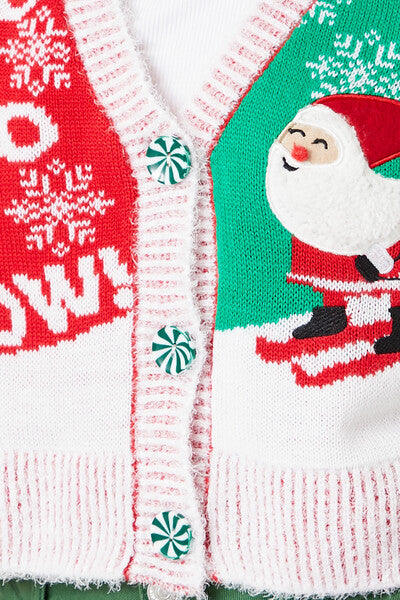 Skiing Santa Cardigan Sweater | Forever 21 Women