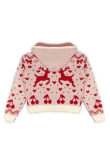 Reindeer Zip-Up Hoodie Sweater | Forever 21 Women