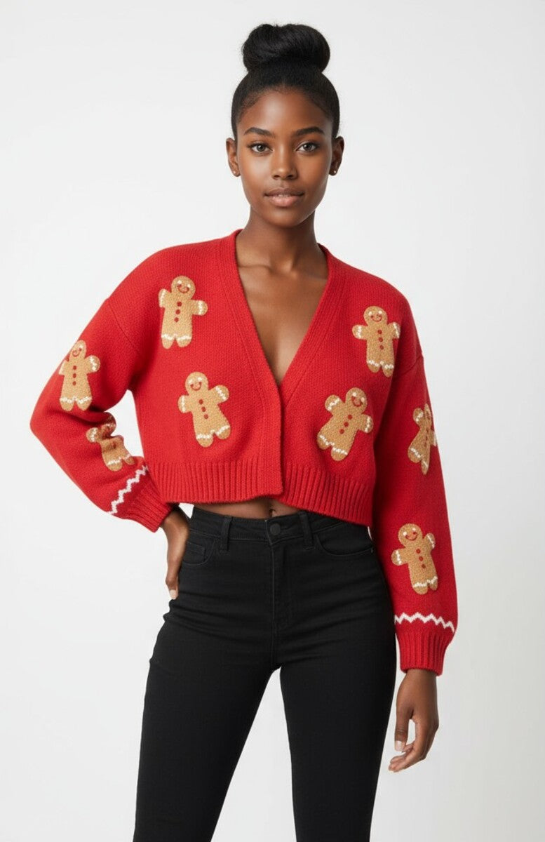 Gingerbread Cropped Cardigan Cardigan | Forever 21 Women
