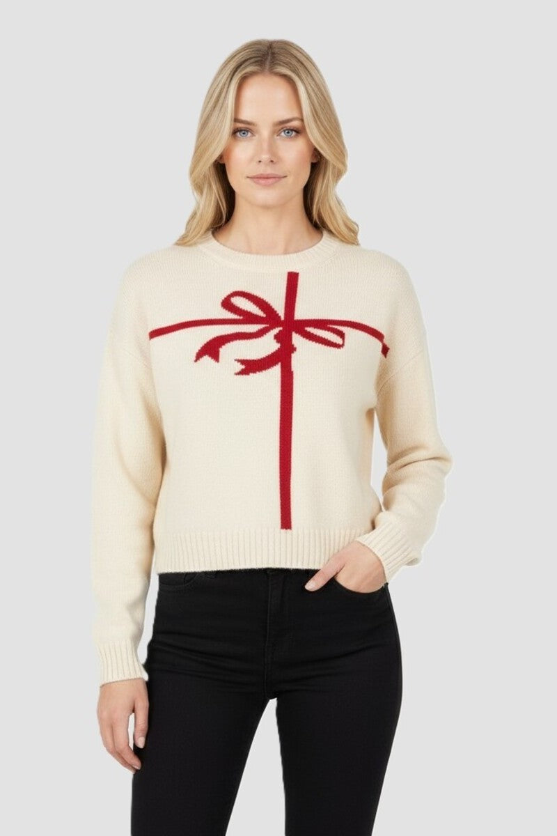Gift Bow Crew Neck Sweater | Forever 21 Women