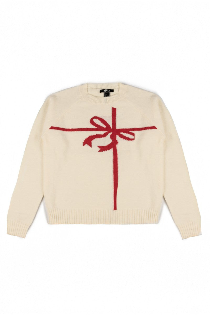 Gift Bow Crew Neck Sweater | Forever 21 Women