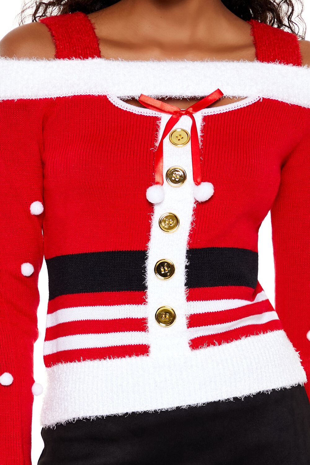Santa Open-Shoulder Sweater | Forever 21 Women