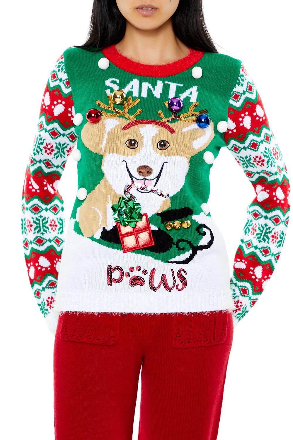 Santa Paws Fair Isle Sweater | Forever 21 Women