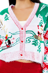 Snowboarding Santa Cardigan Sweater | Forever 21 Women