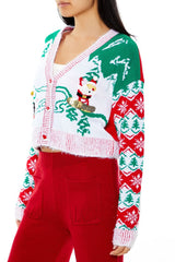 Snowboarding Santa Cardigan Sweater | Forever 21 Women