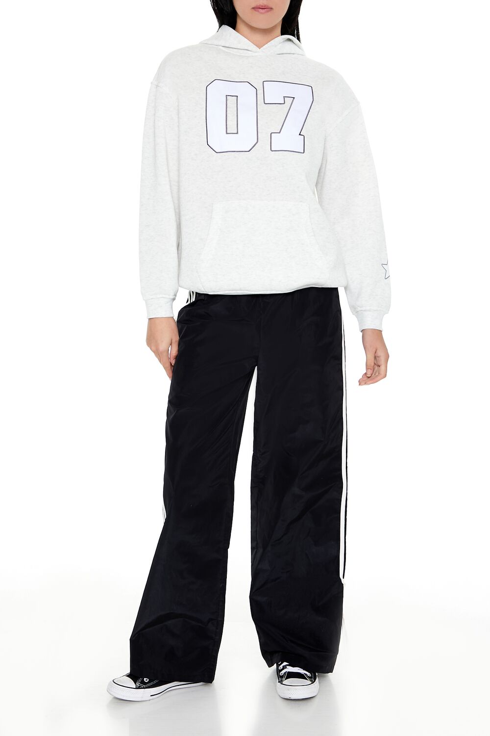 07 Graphic Fleece Hoodie | Forever 21 Women