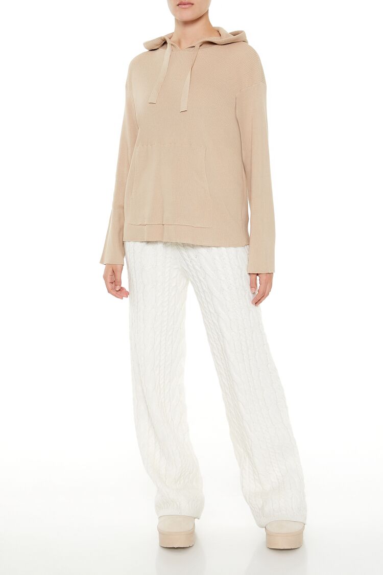 Sweater-Knit Drop-Sleeve Hoodie | Forever 21 Women