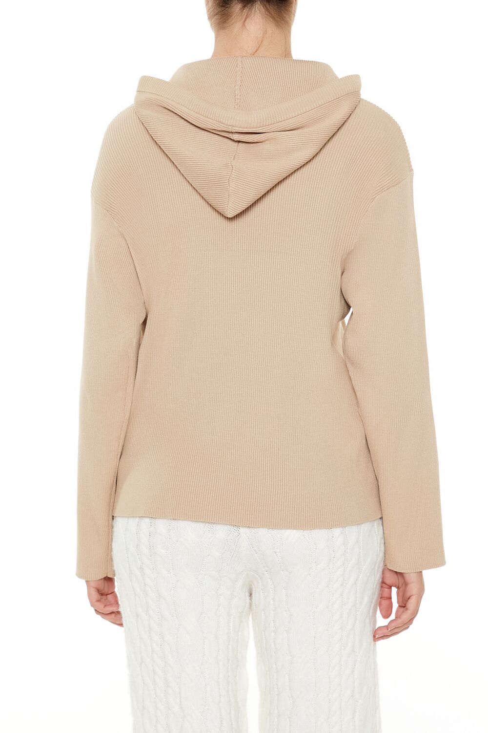 Sweater-Knit Drop-Sleeve Hoodie | Forever 21 Women