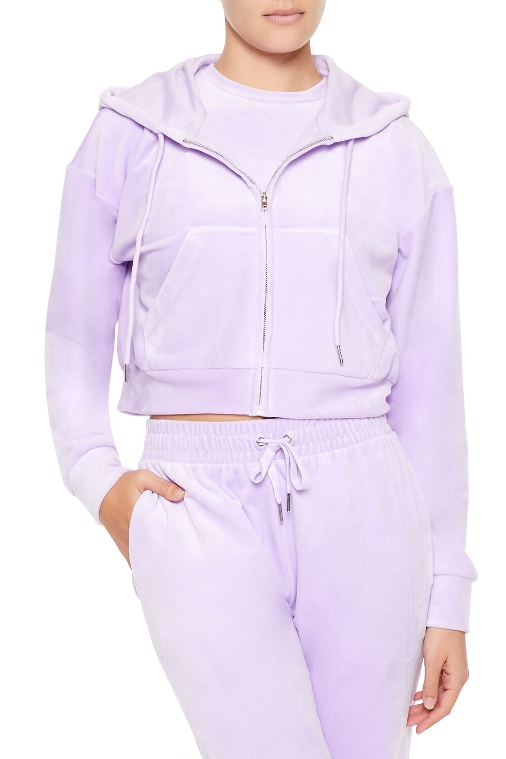 Velour Zip-Up Hoodie | Forever 21 Women