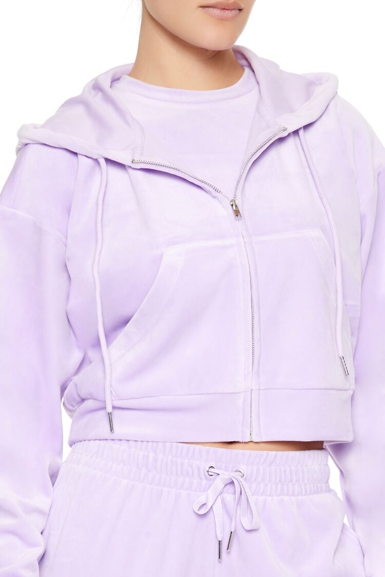Velour Zip-Up Hoodie | Forever 21 Women