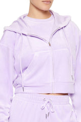 Velour Zip-Up Hoodie | Forever 21 Women