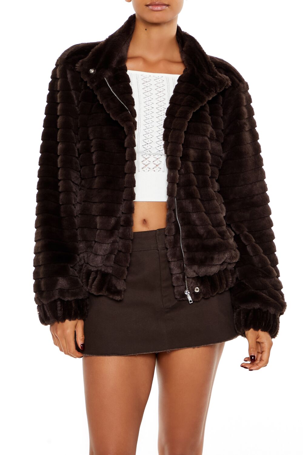 Quilted Faux Fur Bomber Jacket | Forever 21 Women