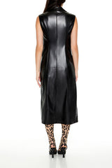 Notched Faux Leather Longline Vest | Forever 21 Women