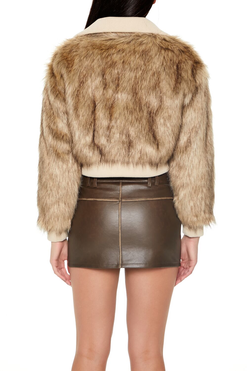 Cropped Faux Fur Bomber Jacket | Forever 21 Women