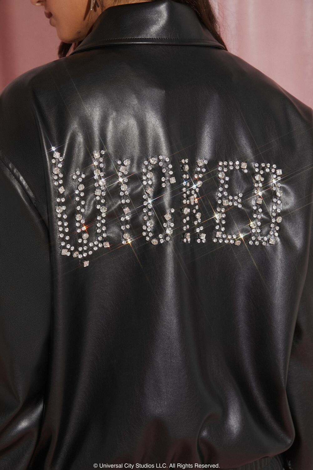 Wicked Rhinestone Faux Leather Jacket | Forever 21 Women