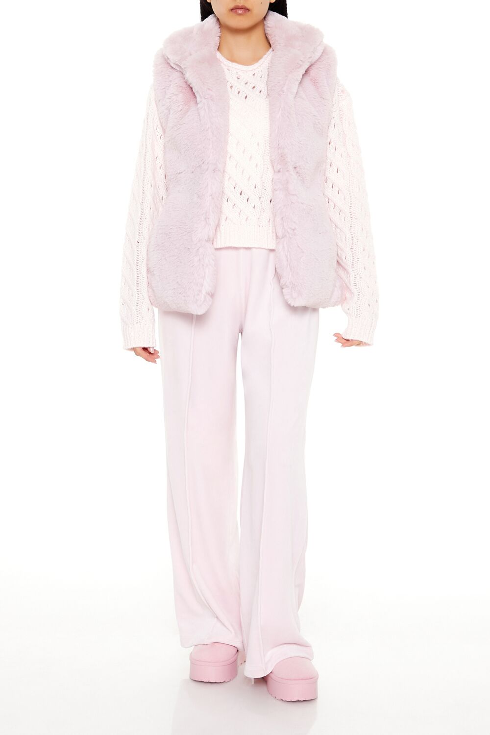 Notched Faux Fur Vest | Forever 21 Women