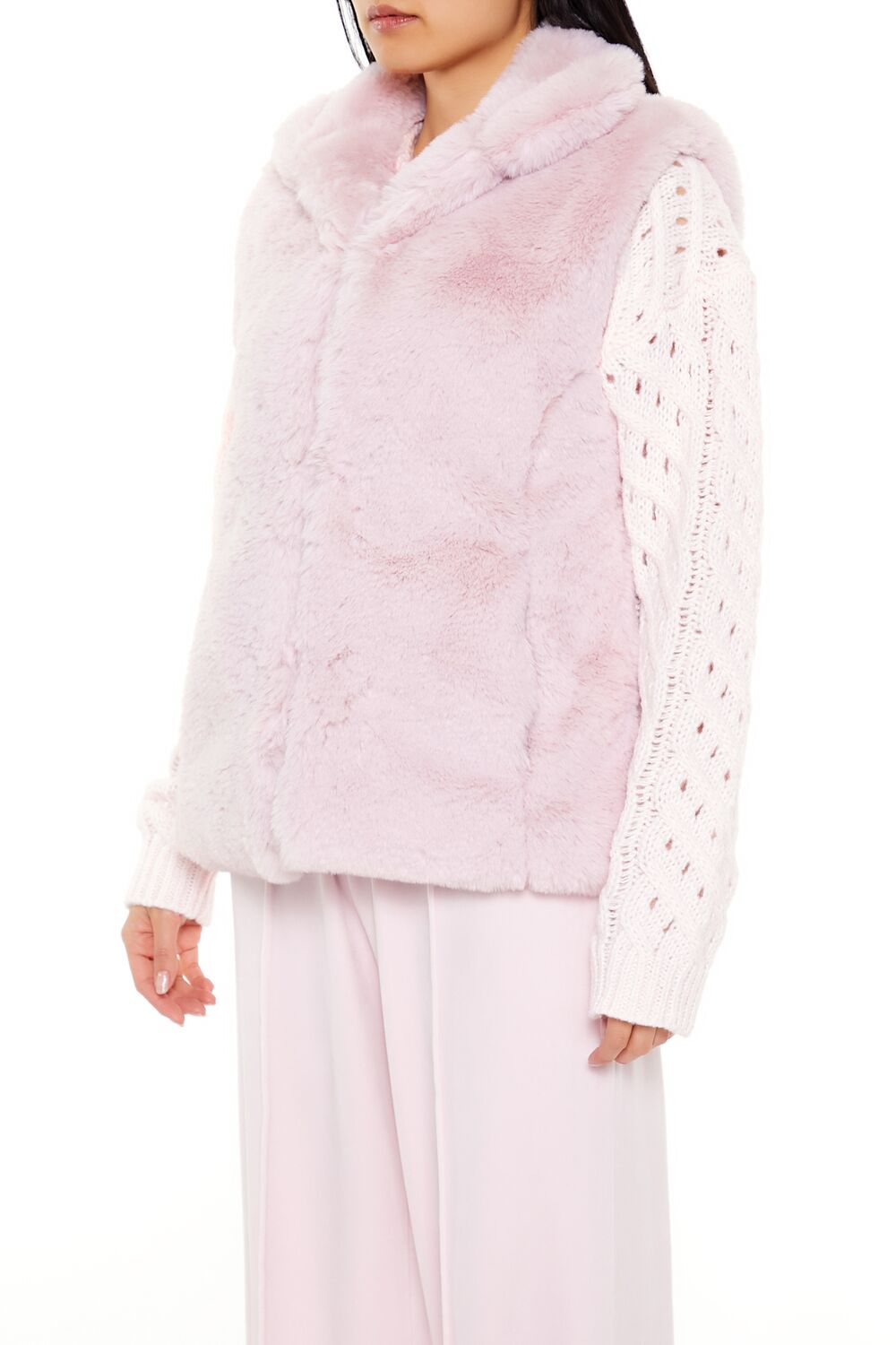 Notched Faux Fur Vest | Forever 21 Women