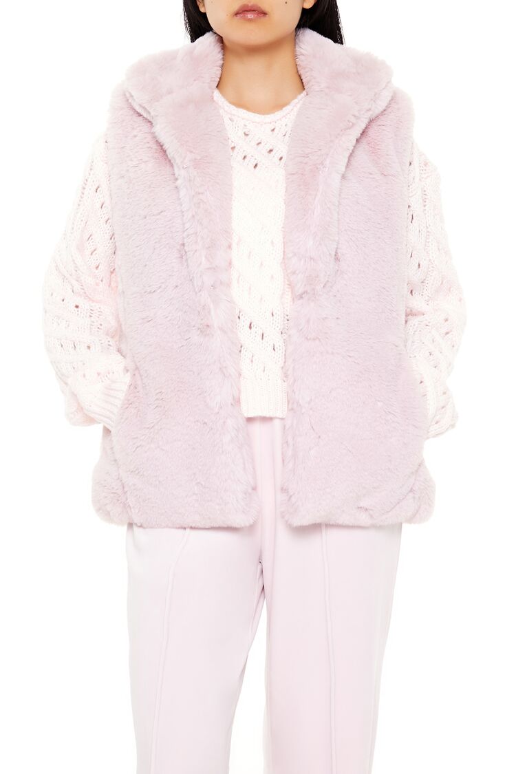 Notched Faux Fur Vest | Forever 21 Women