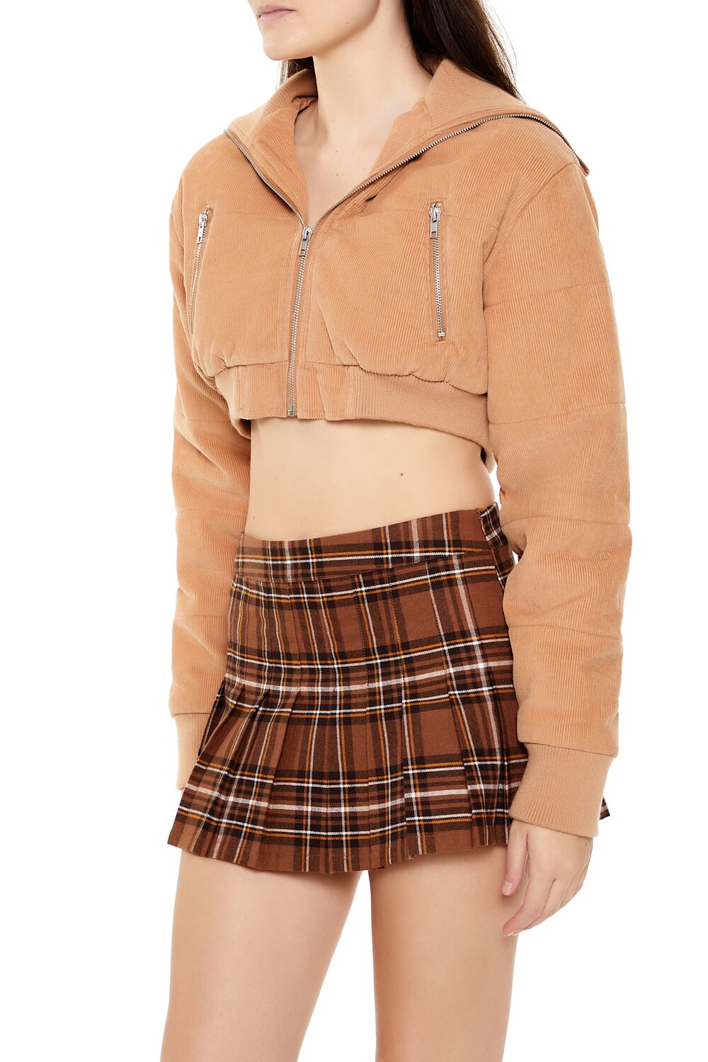 Cropped Corduroy Puffer Jacket | Forever 21 Women
