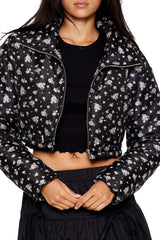 Floral Print Puffer Jacket | Forever 21 Women