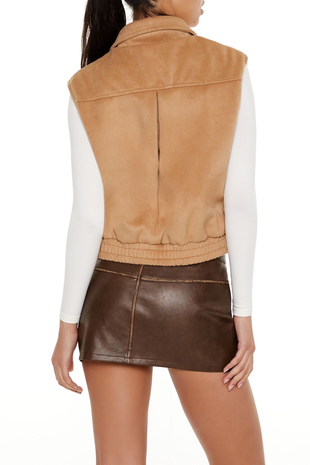 Brushed Zip-Up Vest | Forever 21 Women