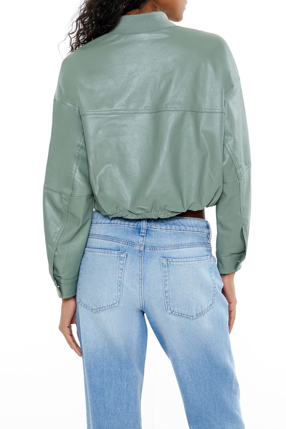 Faux Leather Cropped Bomber Jacker | Forever 21 Women