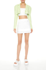 Cropped Peak Lapel Boxy Blazer | Forever 21 Women