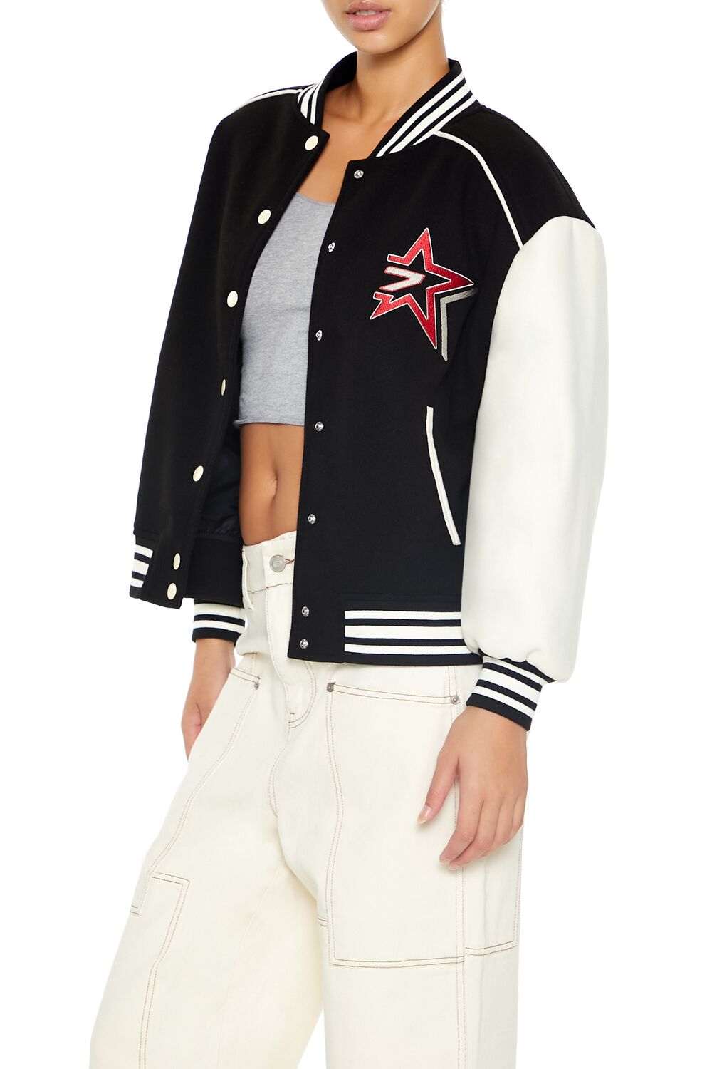 Star Girl Varsity Letterman Jacket | Forever 21 Women