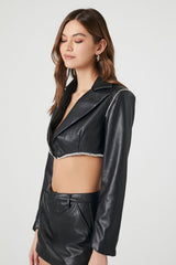 Cropped Faux Leather Jacket | Forever 21 Women
