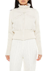 Ribbed Funnel Neck Jacket | Forever 21 Women