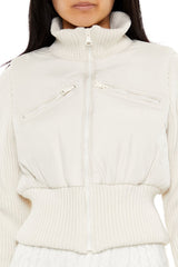 Ribbed Funnel Neck Jacket | Forever 21 Women