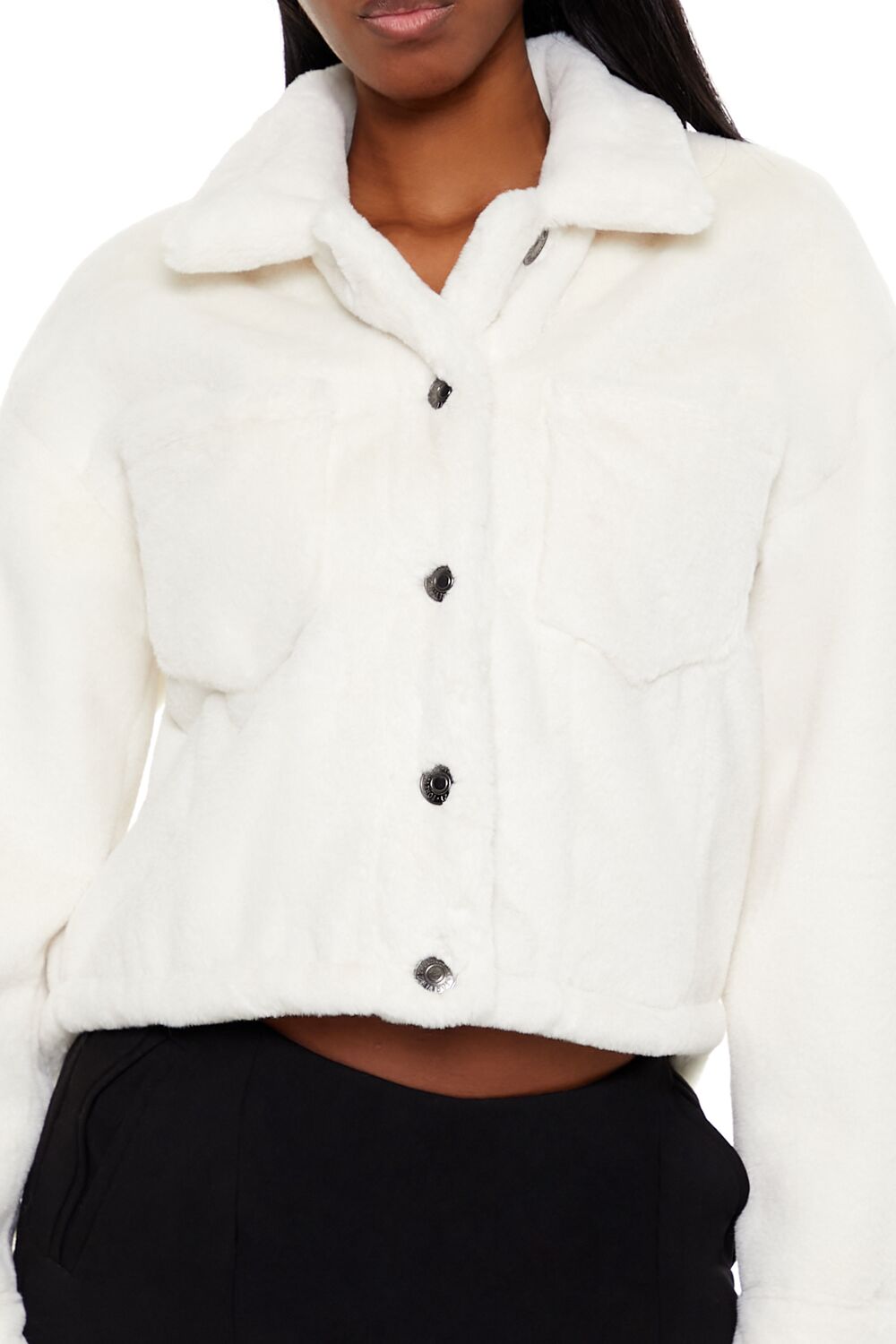 Faux Fur Cropped Shacket | Forever 21 Women