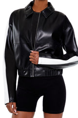 Cropped Colorblock Moto Jacket | Forever 21 Women