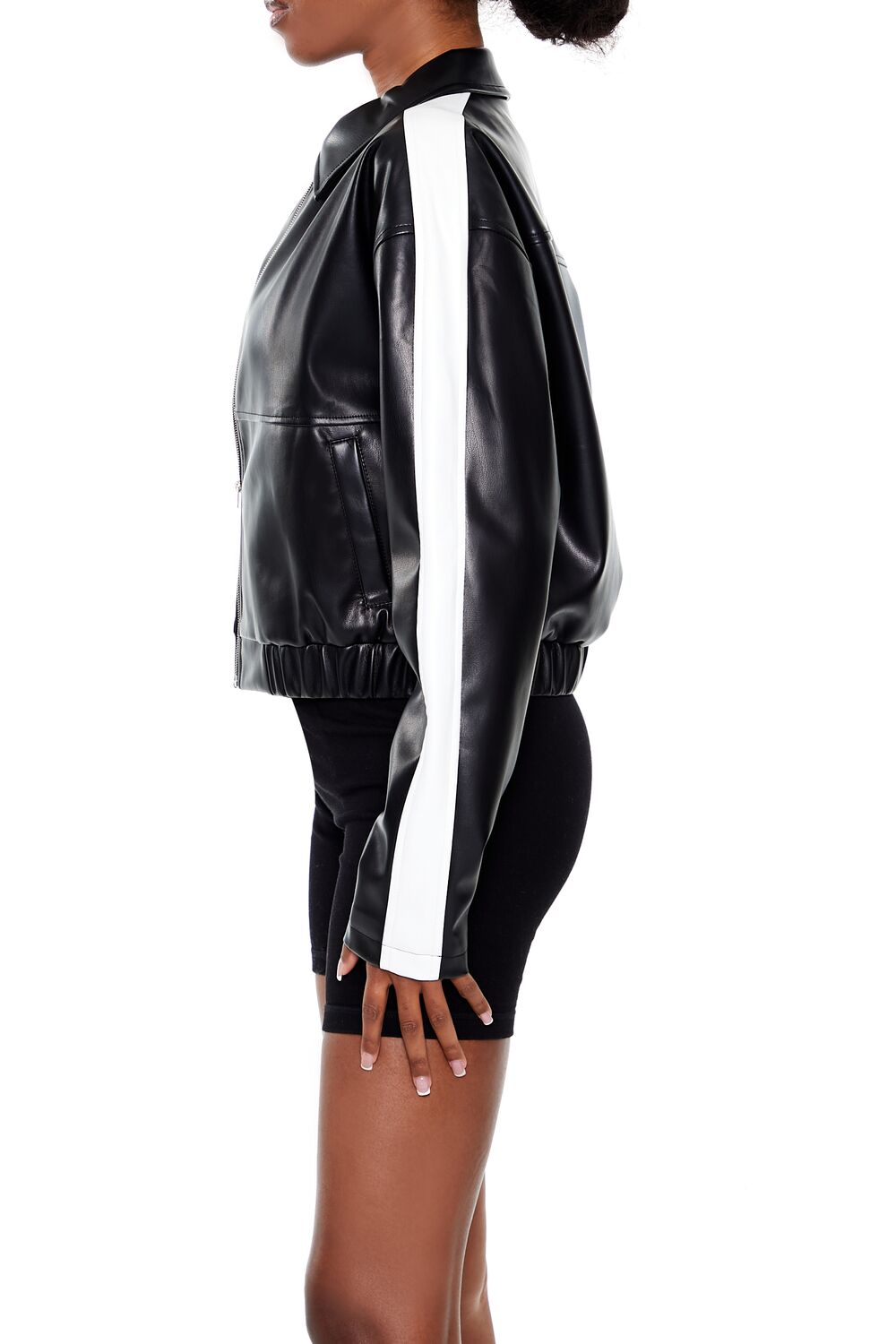 Cropped Colorblock Moto Jacket | Forever 21 Women