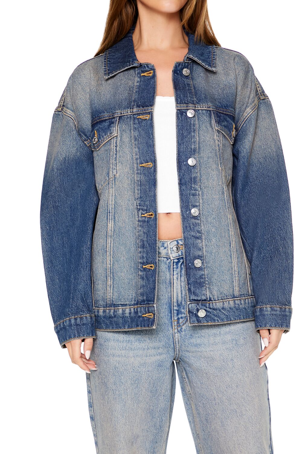 Stone Wash Denim Trucker Jacket | Forever 21 Women
