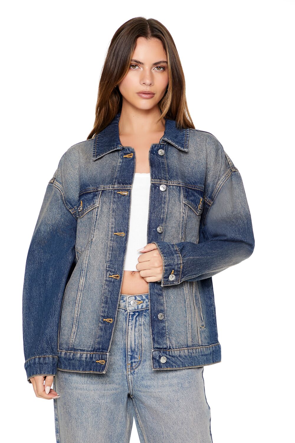 Stone Wash Denim Trucker Jacket | Forever 21 Women