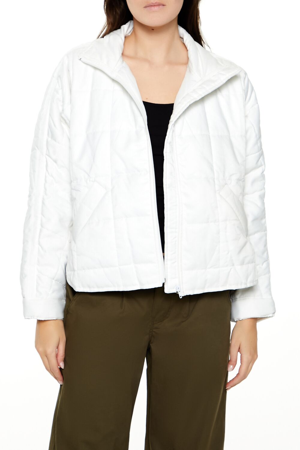 Quilted Dolphin-Hem Jacket | Forever 21 Women