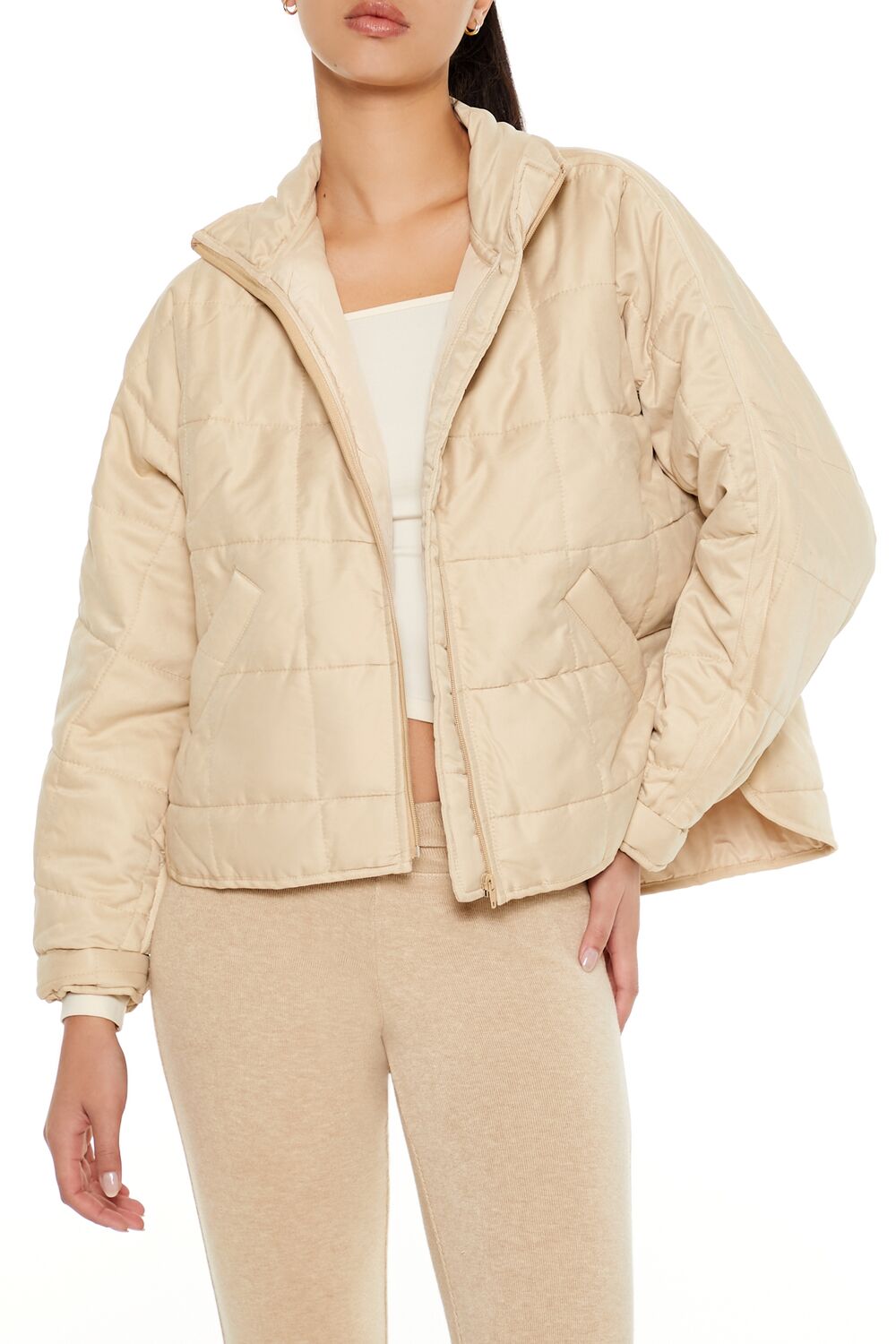Quilted Dolphin-Hem Jacket | Forever 21 Women