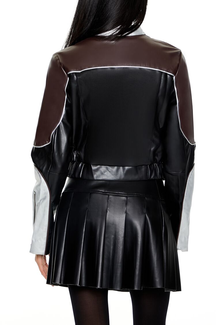 Metallic Colorblock Moto Jacket | Forever 21 Women
