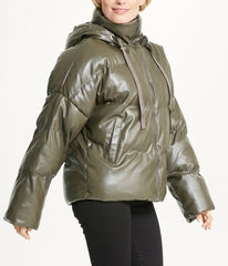 Vegan Leather Puffer Coat | Forever 21 Women