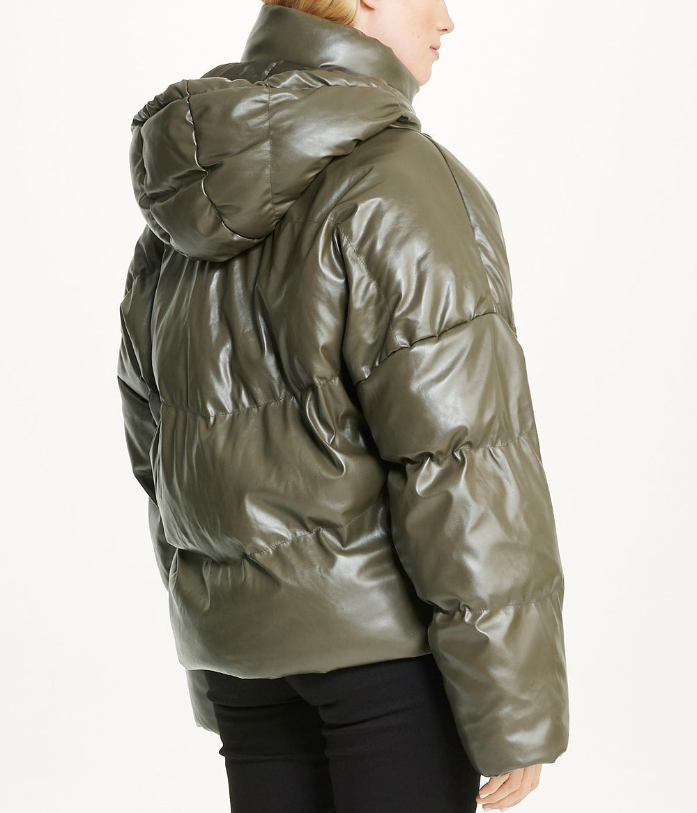 Vegan Leather Puffer Coat | Forever 21 Women
