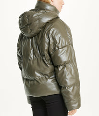 Vegan Leather Puffer Coat | Forever 21 Women