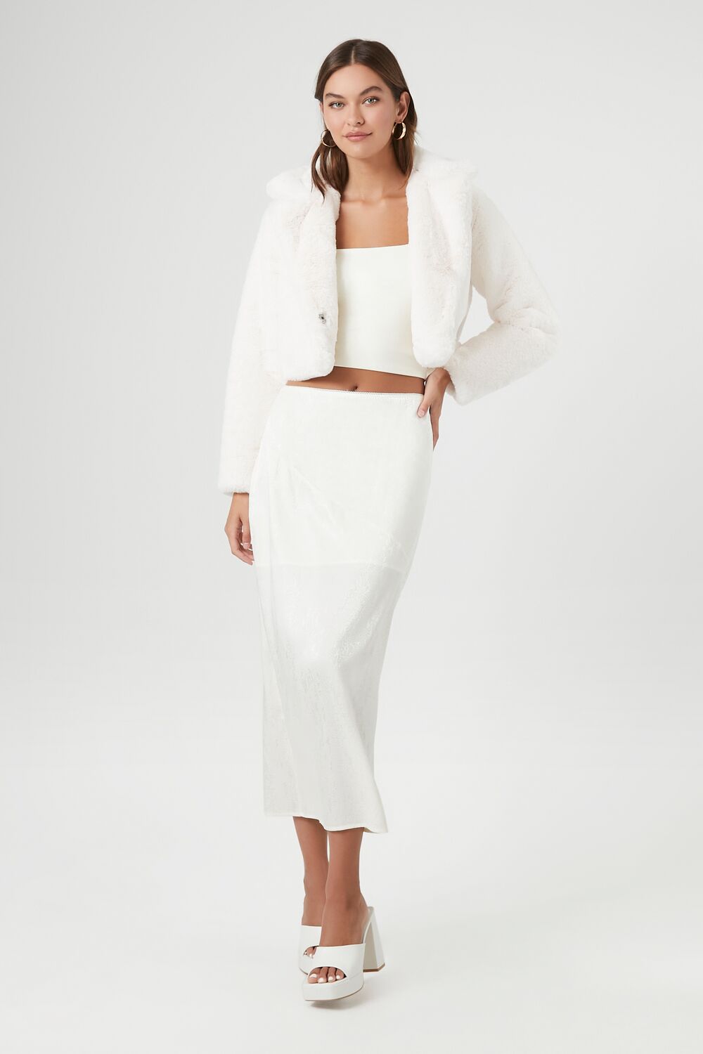 Plush Cropped Coat | Forever 21 Women