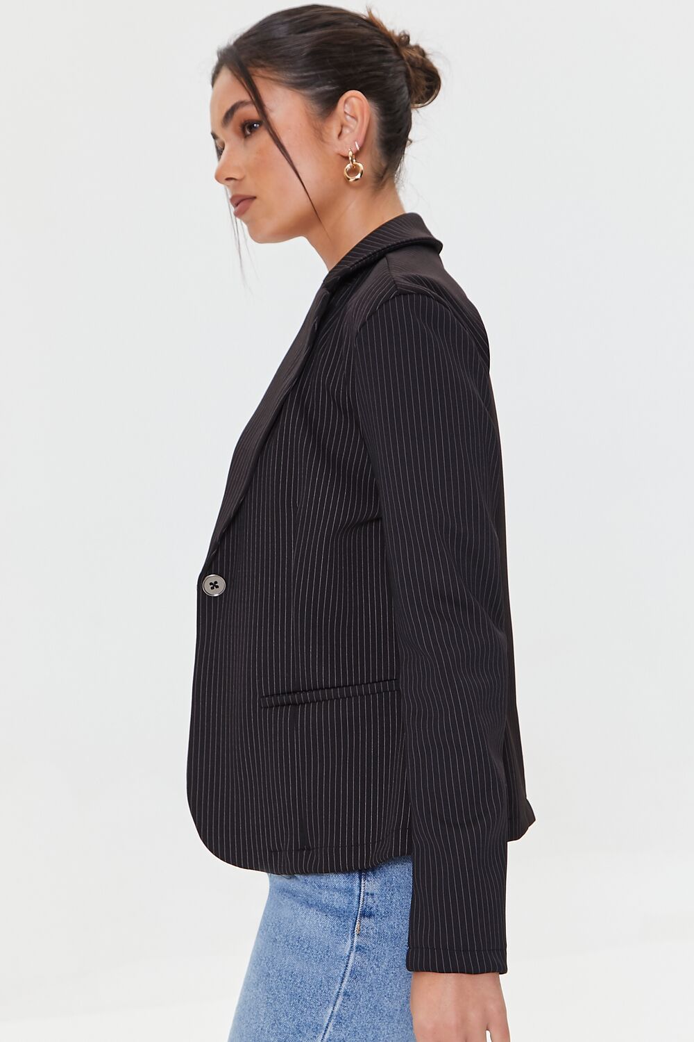 Pinstriped Button-Front Blazer | Forever 21 Women