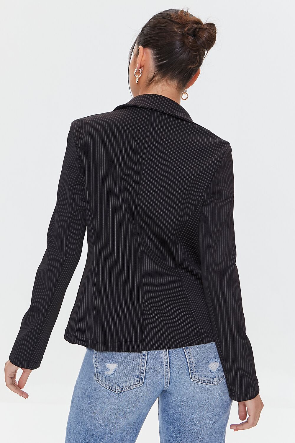 Pinstriped Button-Front Blazer | Forever 21 Women