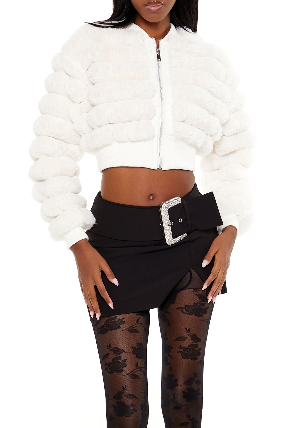 Faux Fur Cropped Bomber Jacket | Forever 21 Women