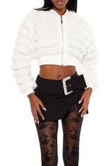 Faux Fur Cropped Bomber Jacket | Forever 21 Women